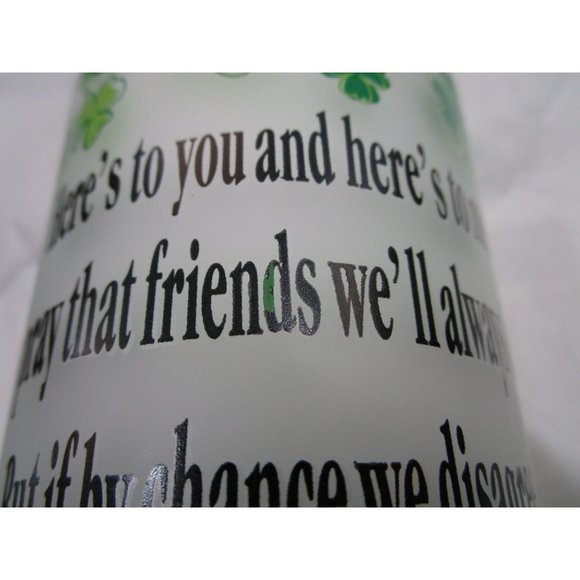 Irish Novelty Toast Frosted Pint Glass St Patricks Day Beer GUC Minor Flaw - Picture 5 of 10